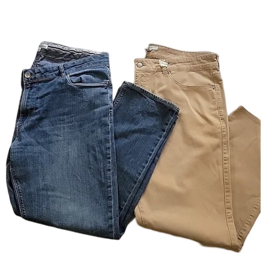 Peter Millar Men's 2X Pair Bundle-  Denim jeans / Khaki pants, Relaxed fit SZ 38